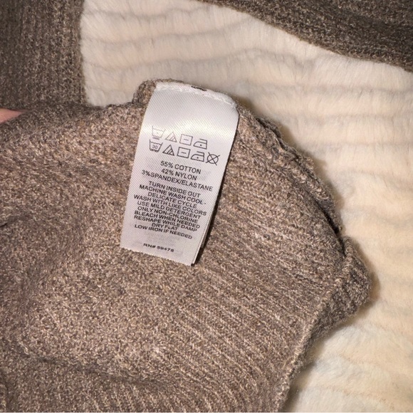 Taupe V-Neck Sweater - Picture 6 of 6